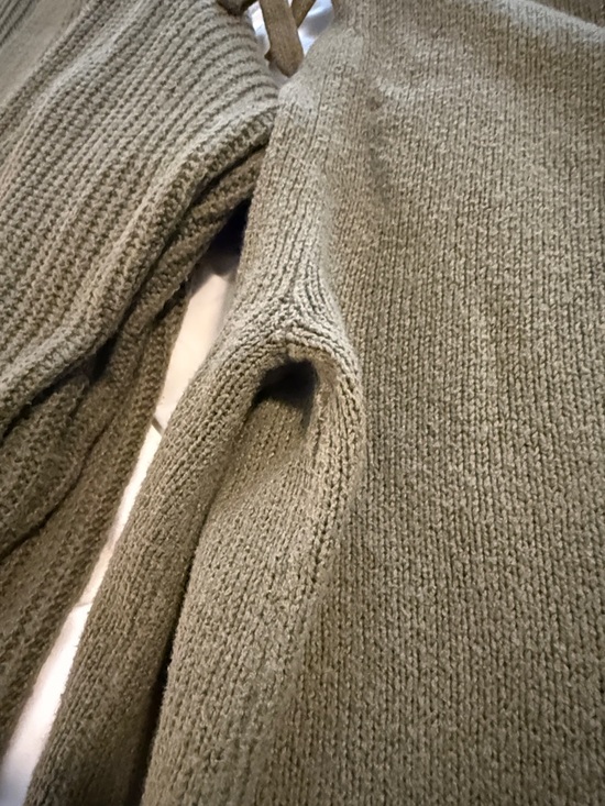 Auden Women’s Olive Green Open-Front Robe Cardigan + Wide-Leg Pant Set Size M/L - Picture 11 of 11